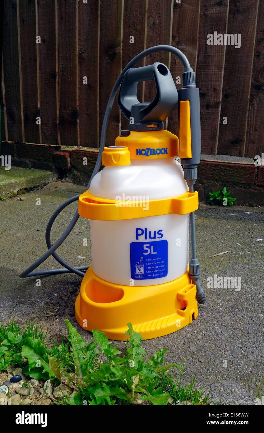 Hozelock Garden Pressure Sprayer, UK Stock Photo Alamy