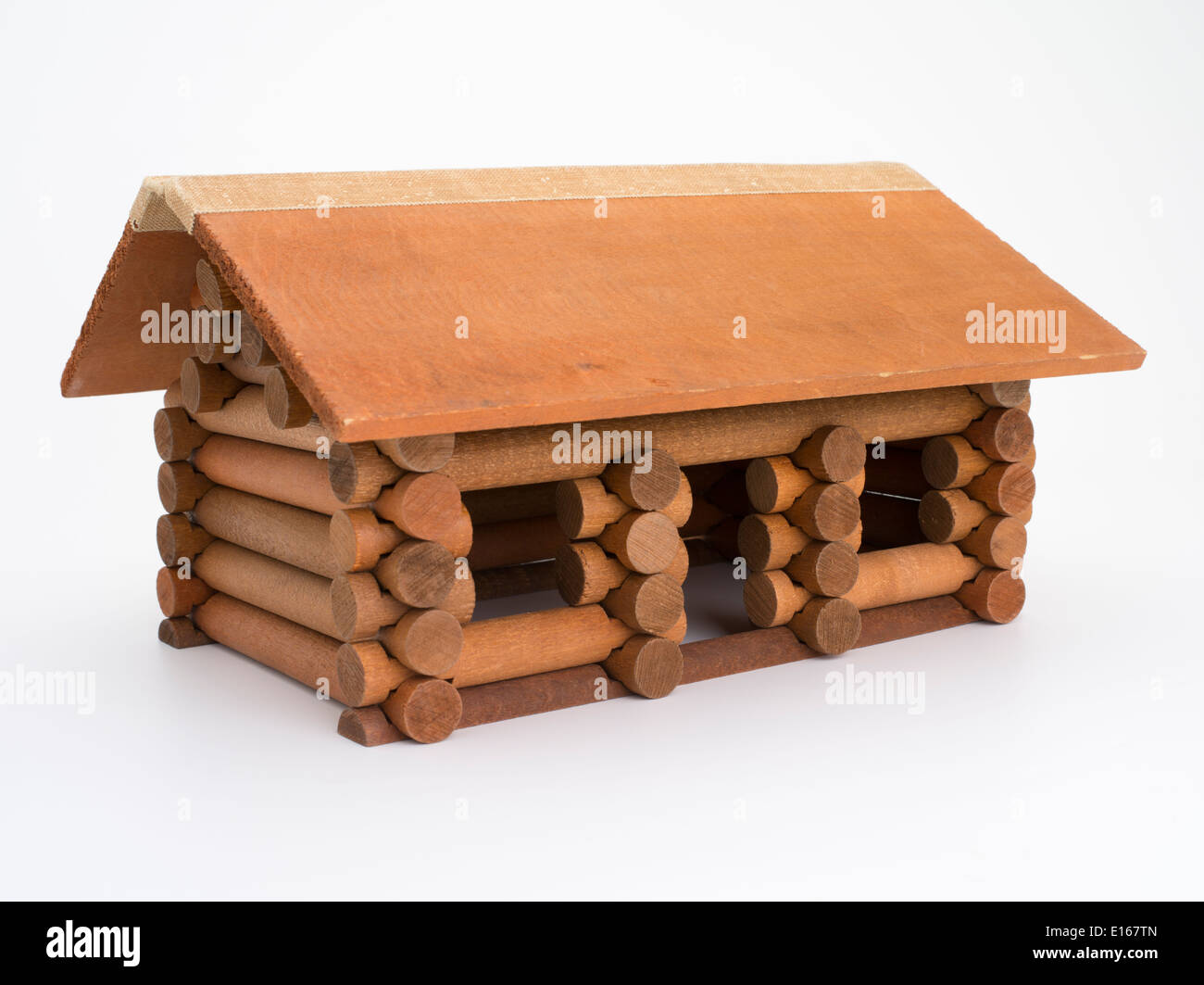 Lincoln Logs children's toy invented by John Lloyd Wright a National Toy Hall of Fame member Stock Photo