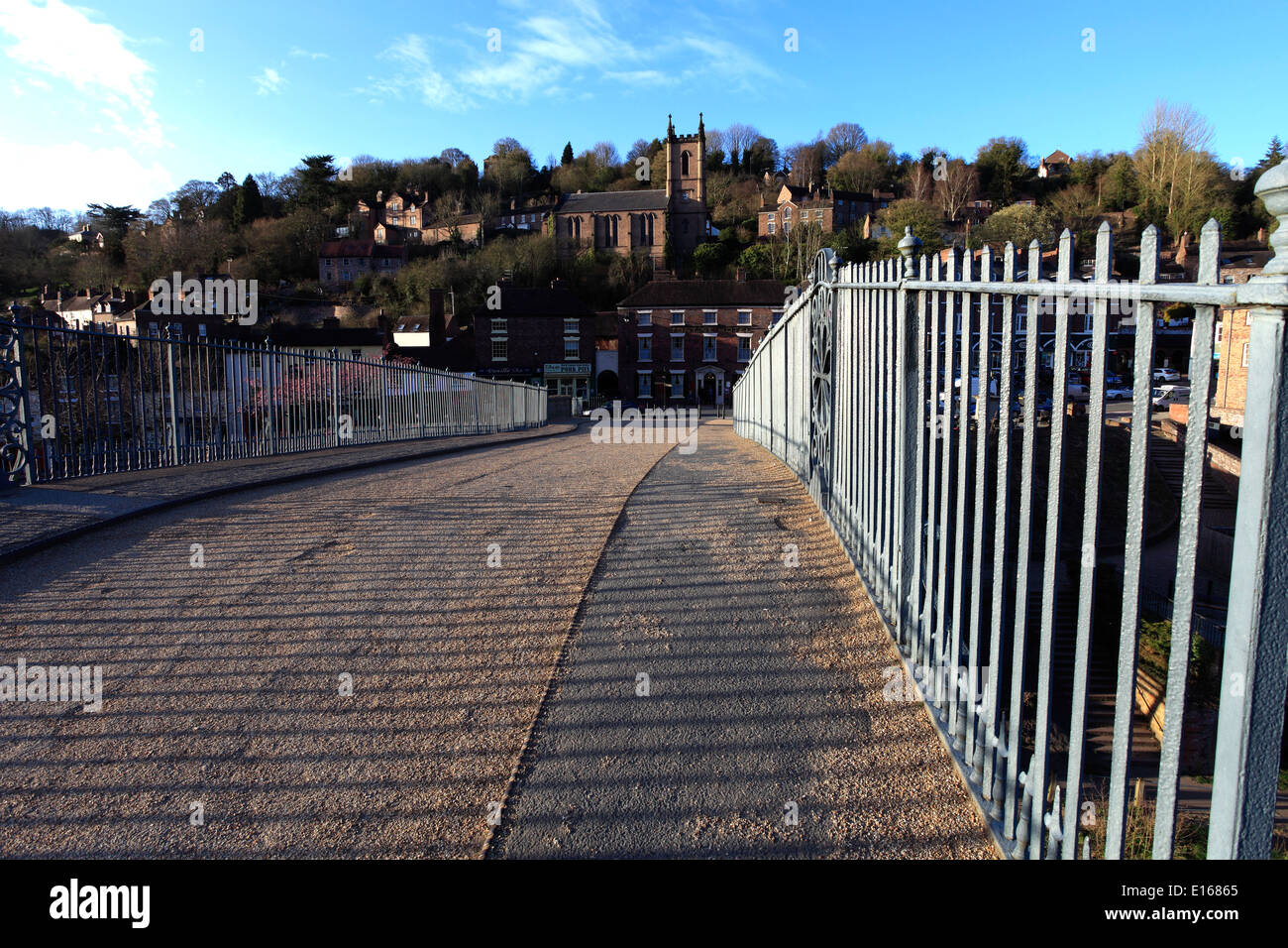 The first cast iron bridge in the world, crossing the river Severn, Coalbrookdale, Ironbridge