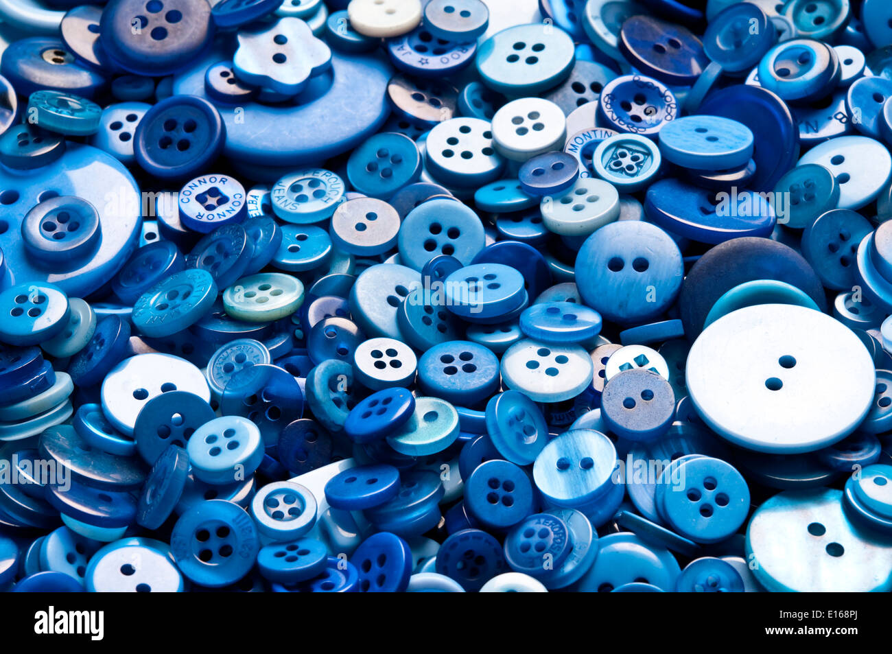abstract background of many blue buttons Stock Photo - Alamy