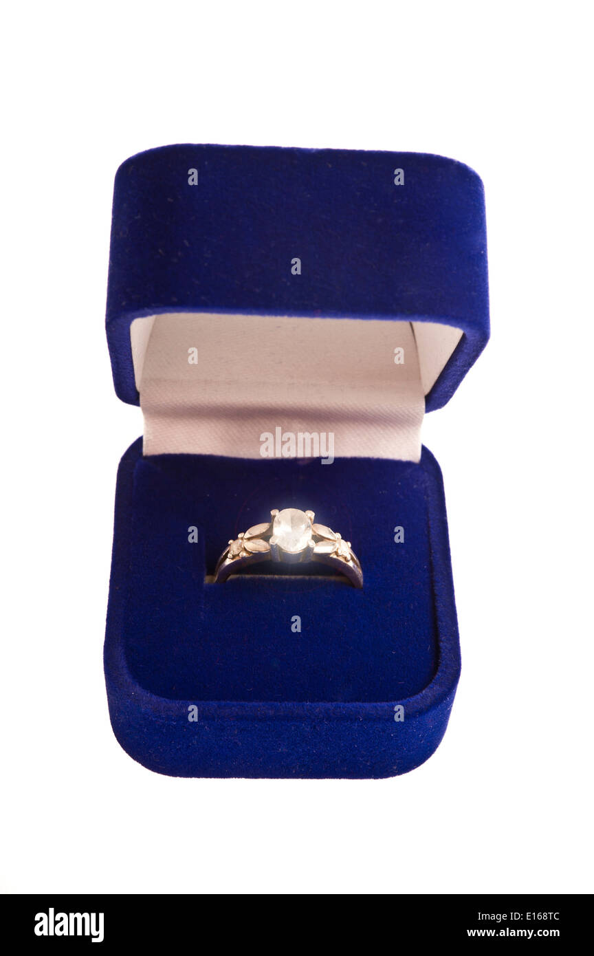 blue box engagement ring