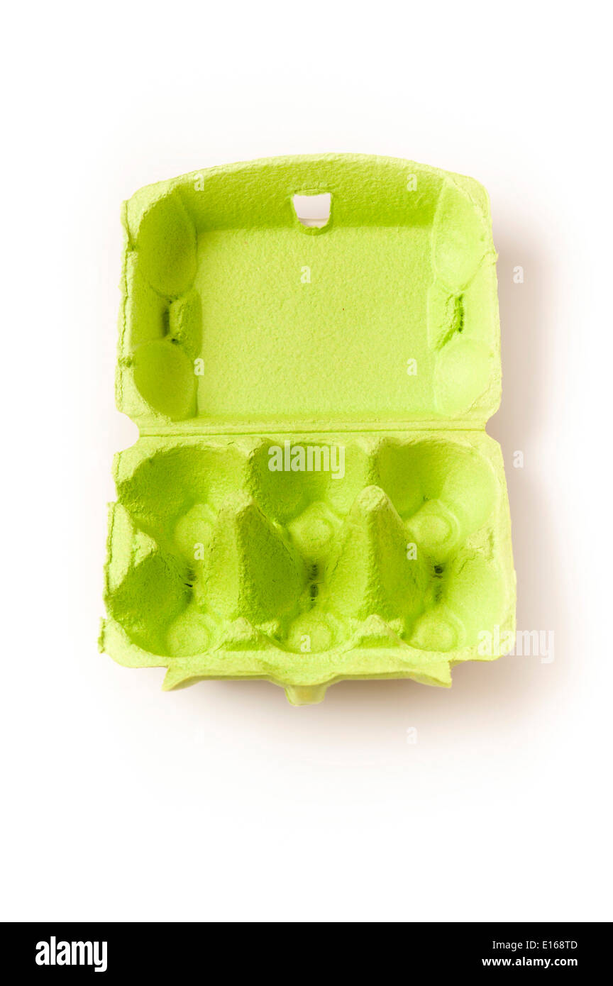 green box container for eggs Stock Photo