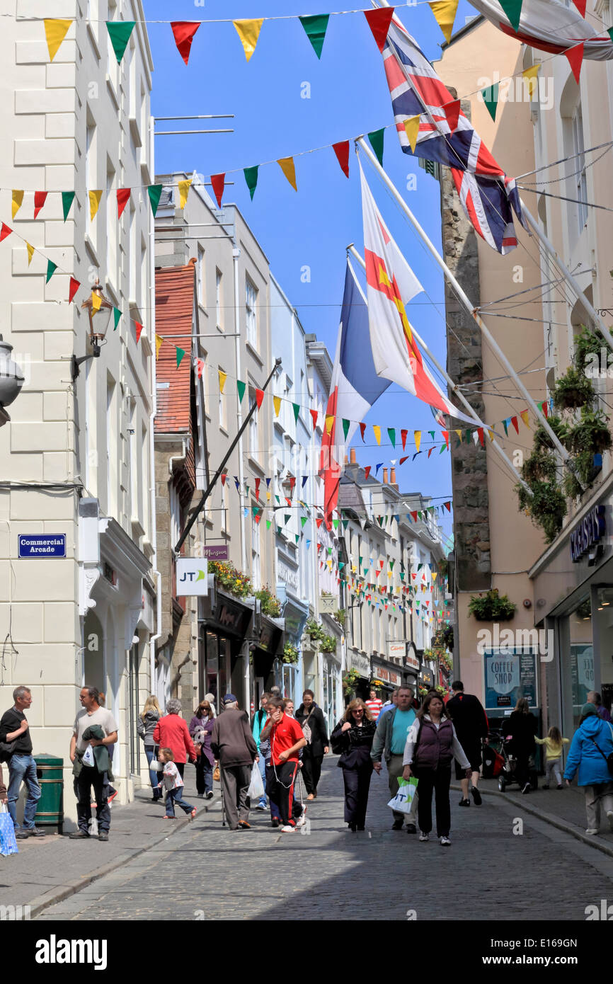 9194. St Peter Port, High Street, Guernsey, Channel Islands, UK Stock