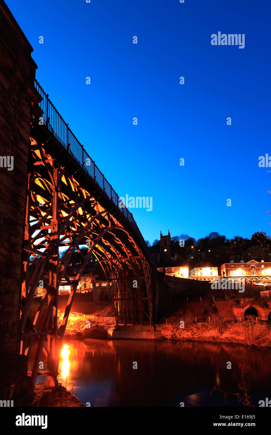 The first cast iron bridge in the world, crossing the river Severn, Coalbrookdale, Ironbridge