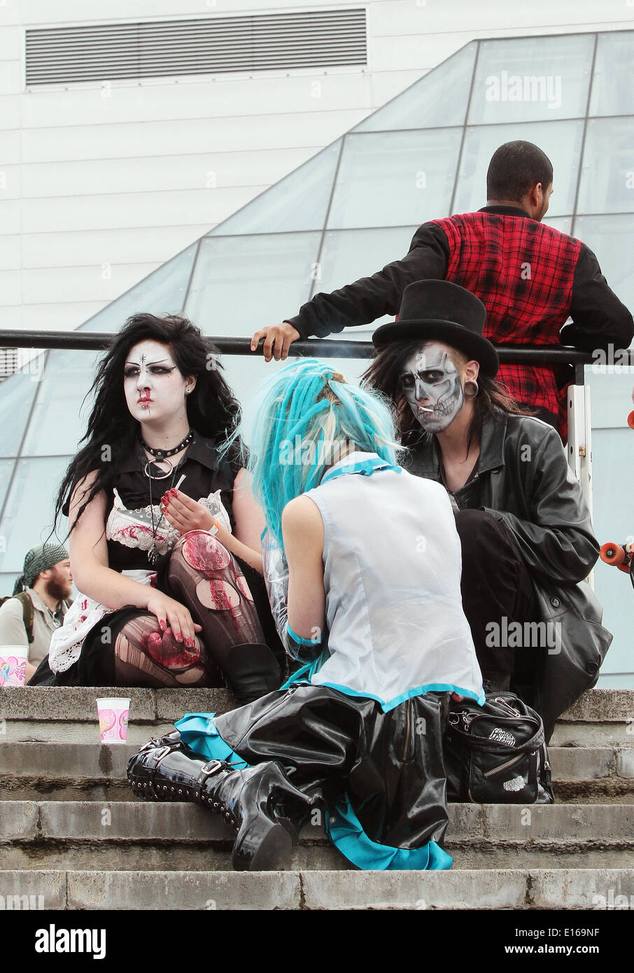 London, UK. 23rd May, 2014. Visitors in costume at the MCM Comic Con pop-culture convention in London. 23.05.2014 Credit:  theodore liasi/Alamy Live News Stock Photo