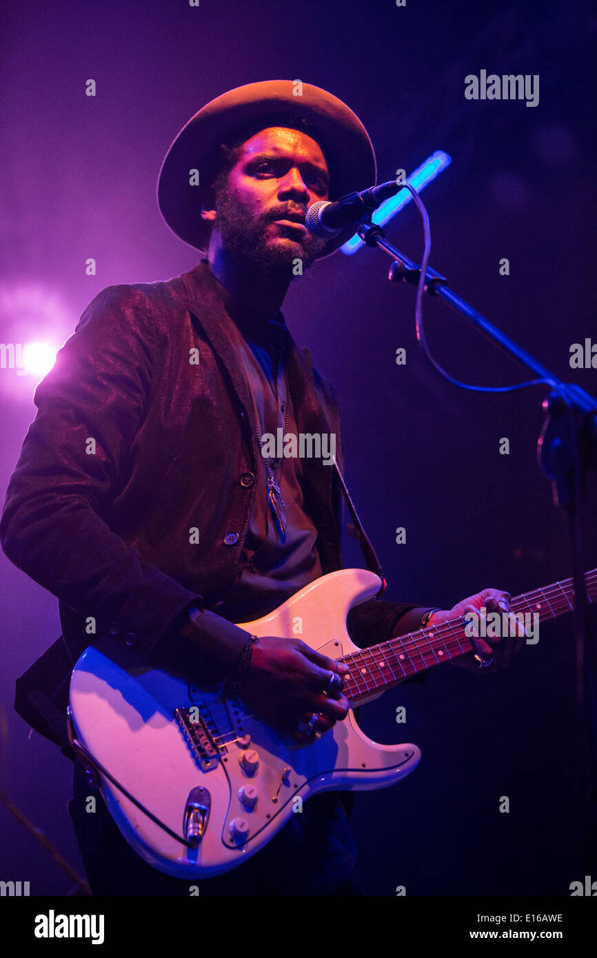 Milan Italy. 23th May 2014. The American rock-blues guitarist and Grammy winner GARY CLARK JR. performs live at Magazzini Generali Credit:  Rodolfo Sassano/Alamy Live News Stock Photo