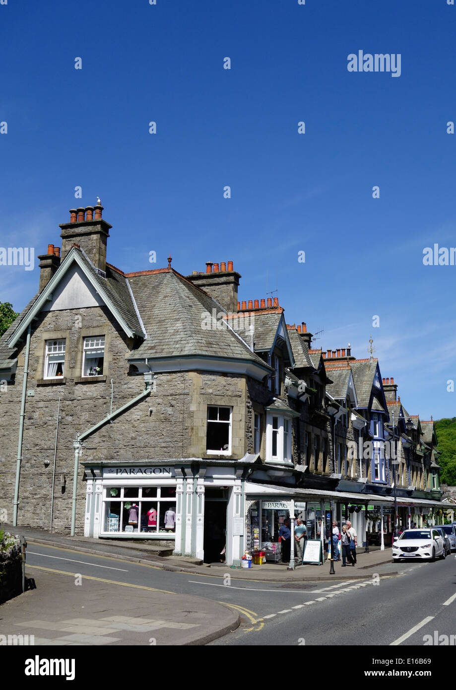 Row of Shops, Main Street ( B5277 ), GrangeOverSands, Cumbria