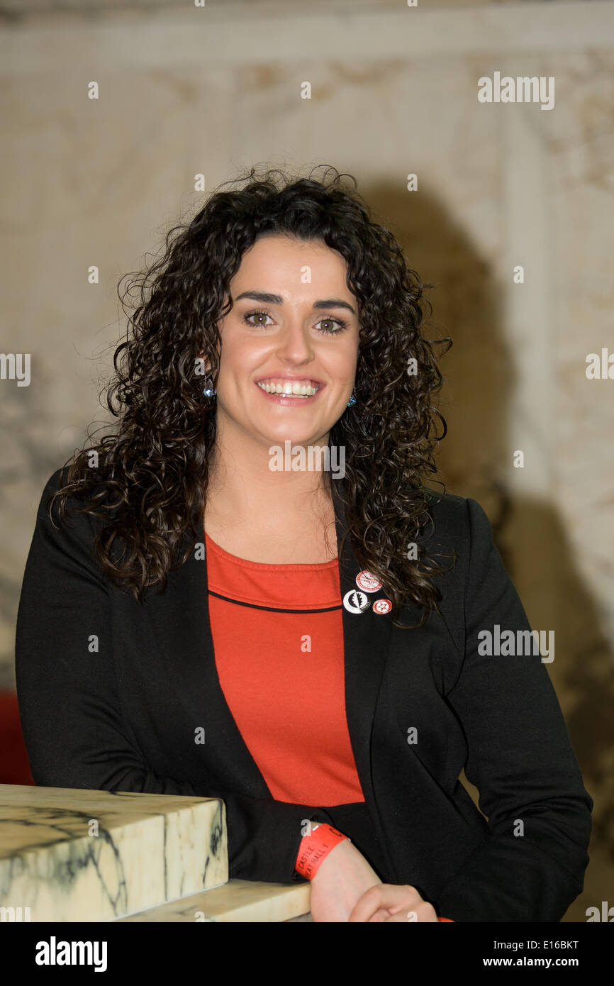 Belfast,UK 23rd May 2014 Gemma Weir from the Workers Party at Local Government Elections in Belfast Credit:  Bonzo/Alamy Live News Stock Photo