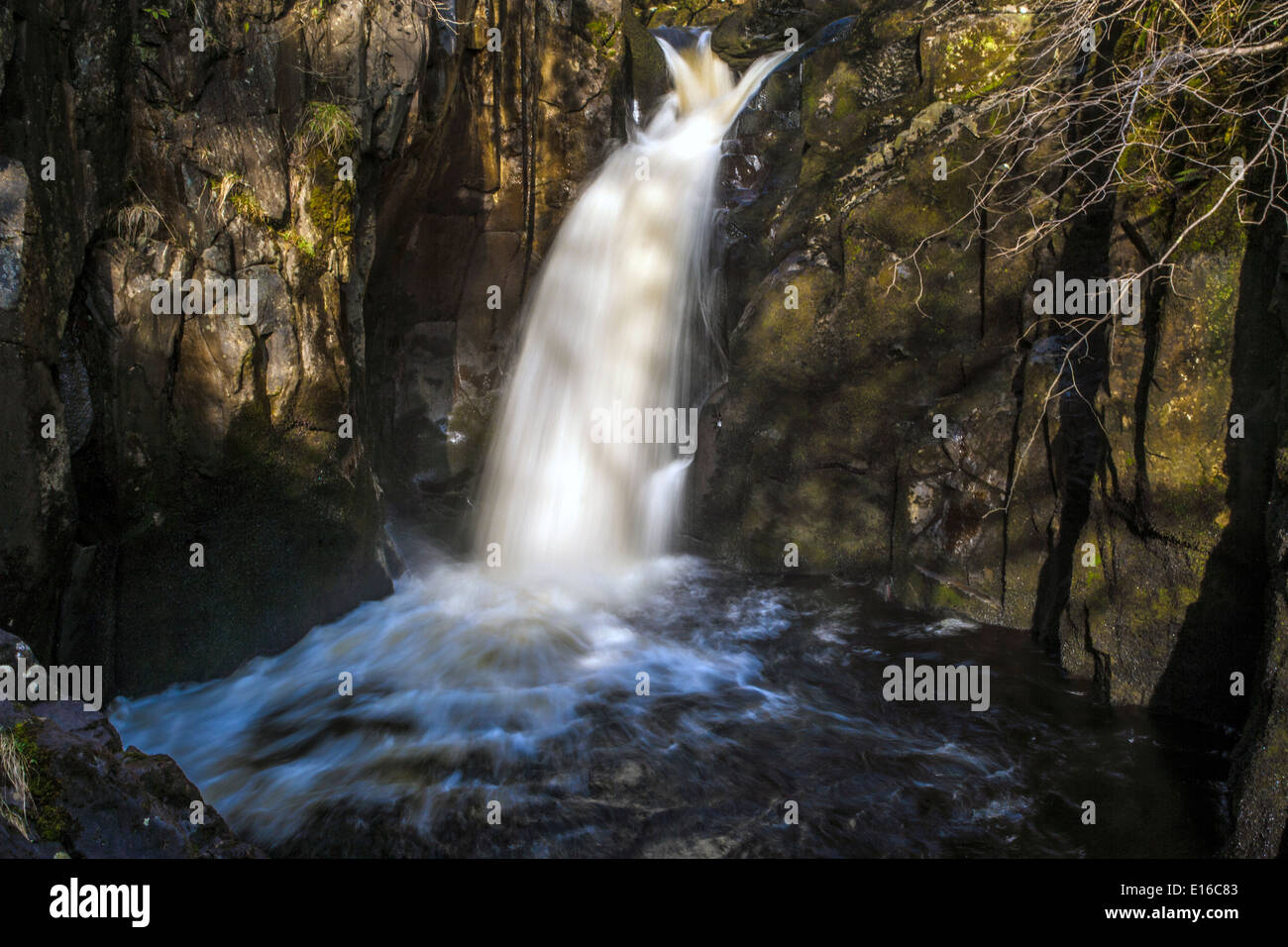 Hollybush Spout Waterfall, taken at Ingleton, North Yorkshire Stock Photo