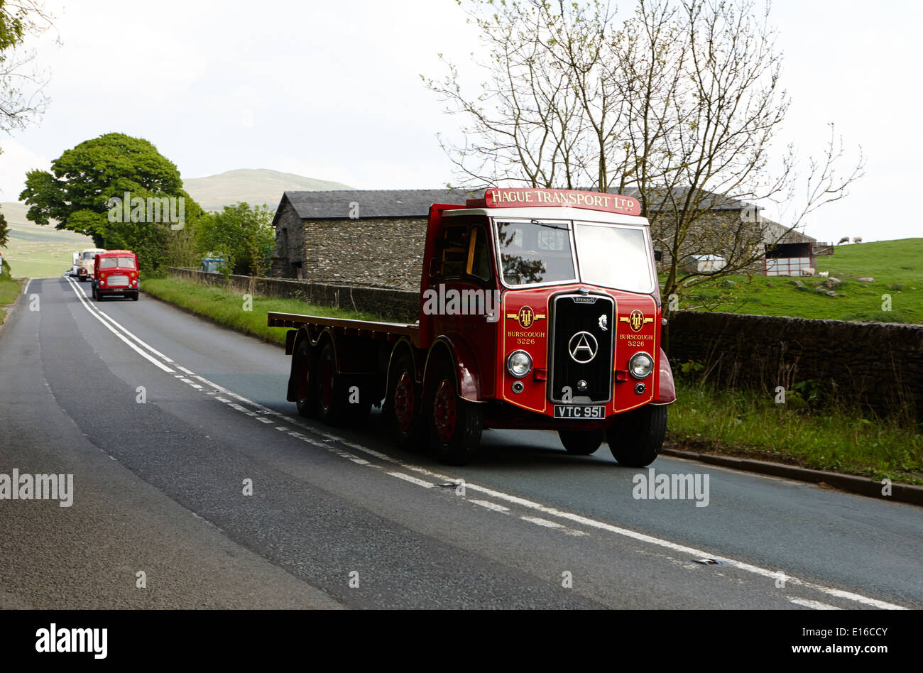 atkinson 8x4 classic vintage lorry on the A6 road in cumbria uk Stock Photo