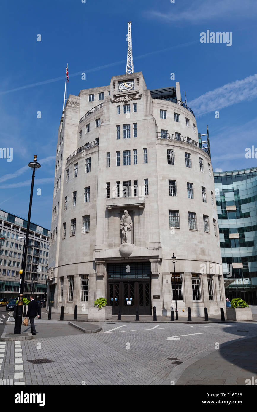 BBC radio and television British broadcasting corporation in London. Stock Photo
