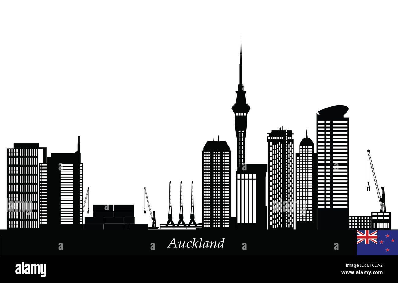 Auckland outline hi-res stock photography and images - Alamy