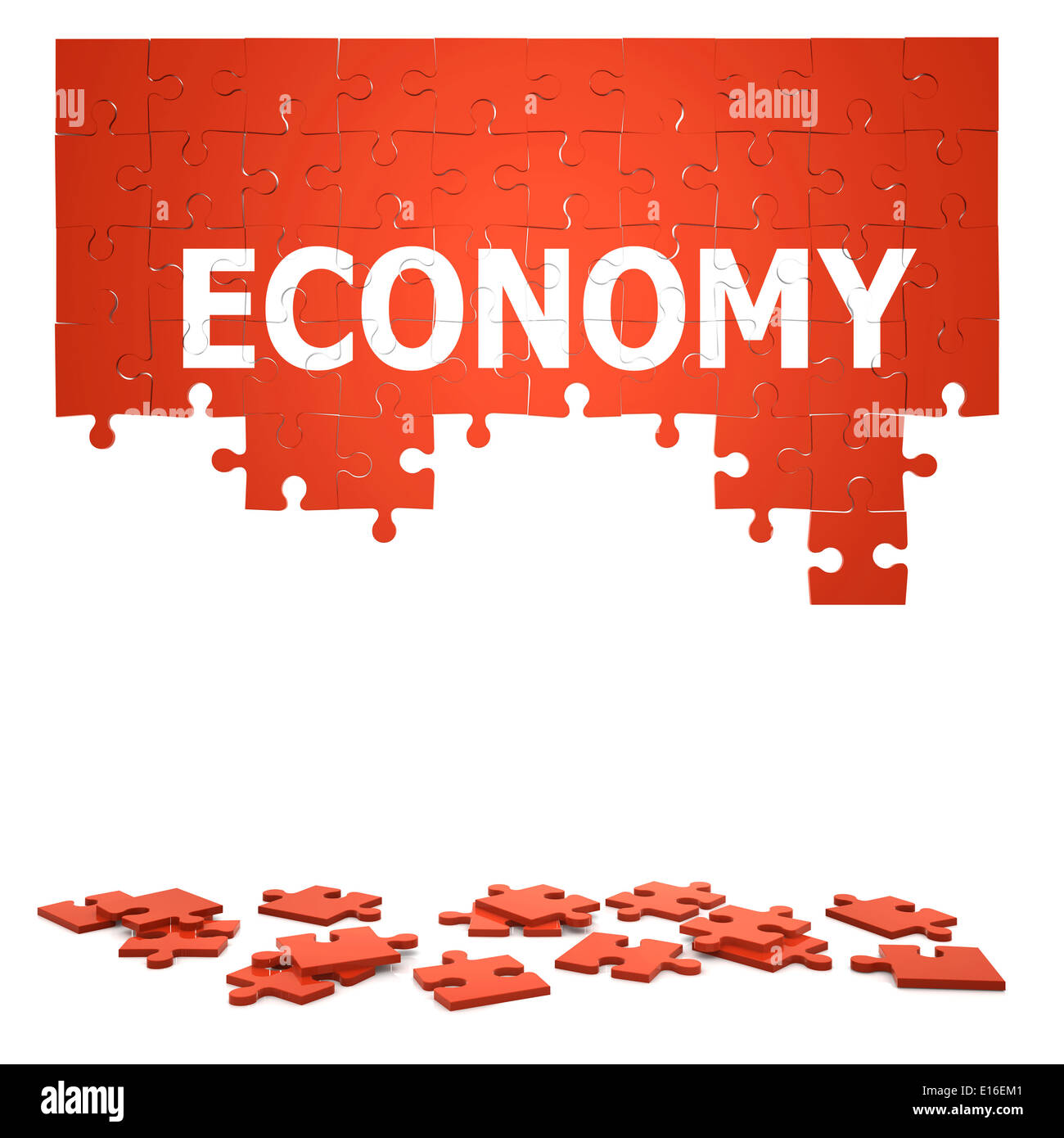3d Economy jigsaw puzzle design Stock Photo - Alamy