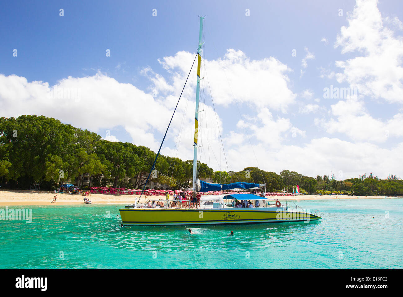 Party Boat on day cruise in the caribbean, Barbados Stock Photo - Alamy