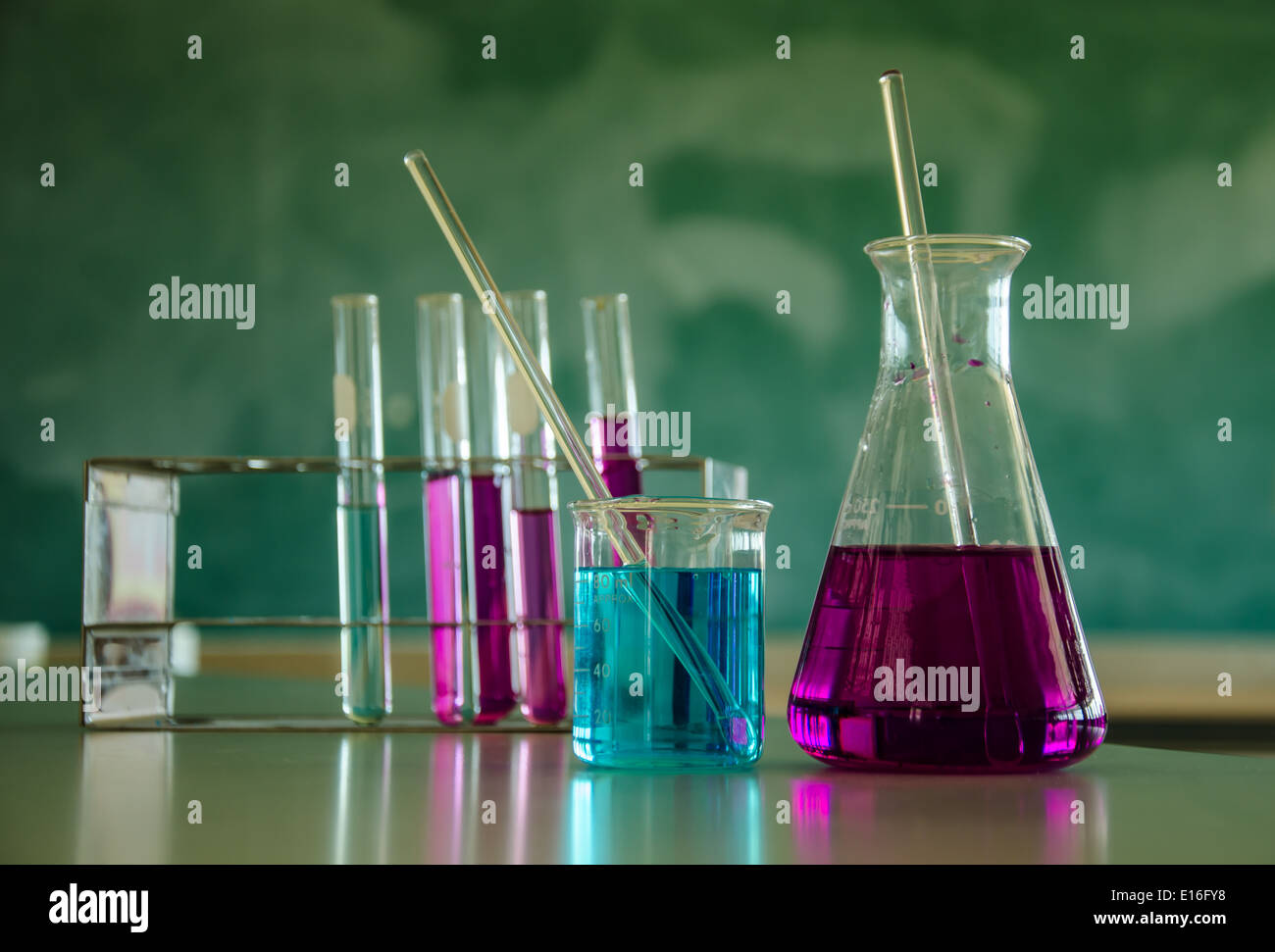 colorful of liquid in test tube in laboratory Stock Photo - Alamy