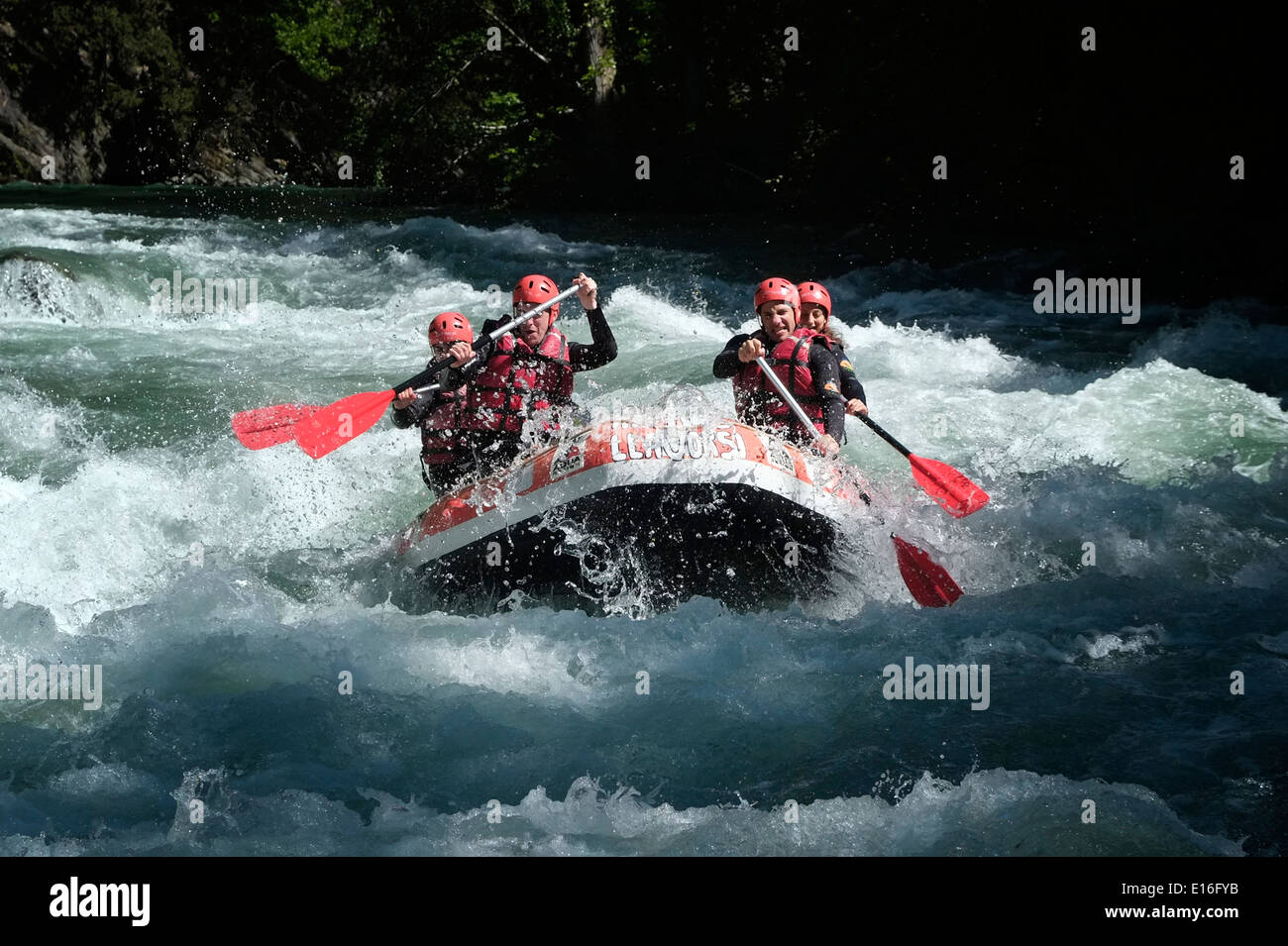White water rafting at the Noguera Pallaresa river in Naut Aran Aran