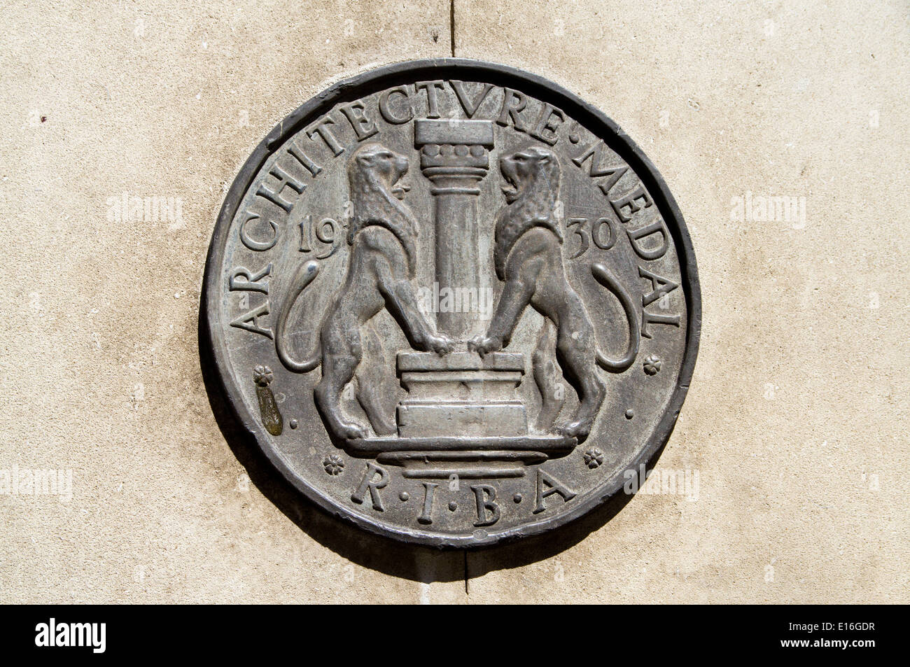 R.I.B.A. Archcitectural Medal, Howells Shop, Cardiff, Wales. Stock Photo