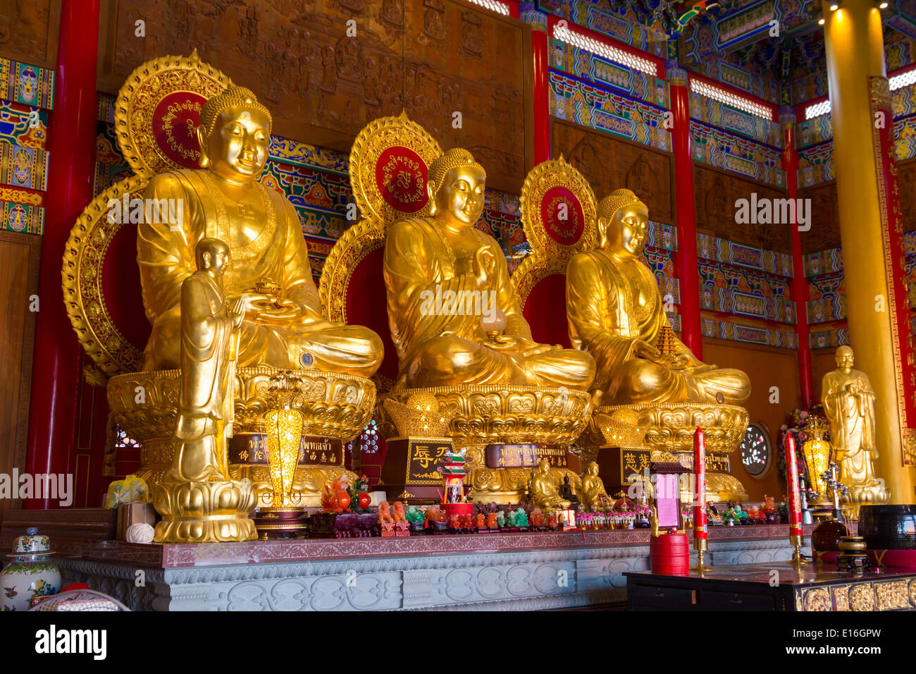 Buddhist Statues in Chinese Temple Thailand Stock Photo Alamy