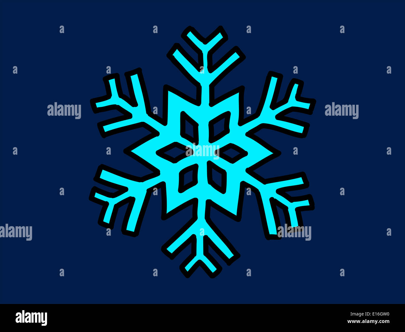Snowflake illustration Stock Photo