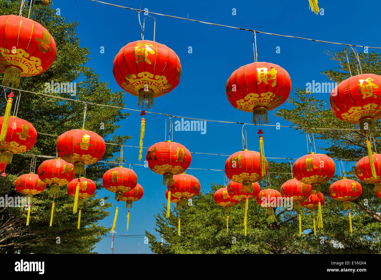 red lantern in chinese temple Stock Photo - Alamy