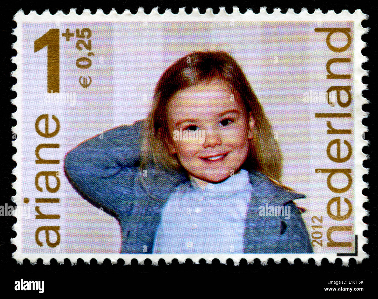 Netherlands postage stamp depicting princess Ariane Stock Photo