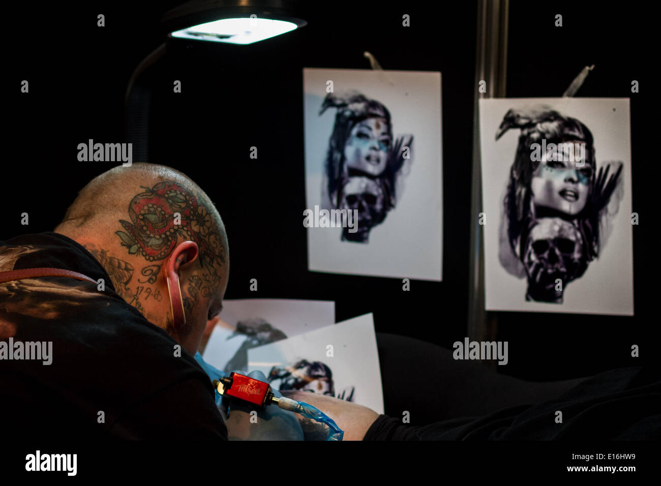 London, UK. 24th May, 2014. The Great British Tattoo Show 2014 in London Credit:  Guy Corbishley/Alamy Live News Stock Photo