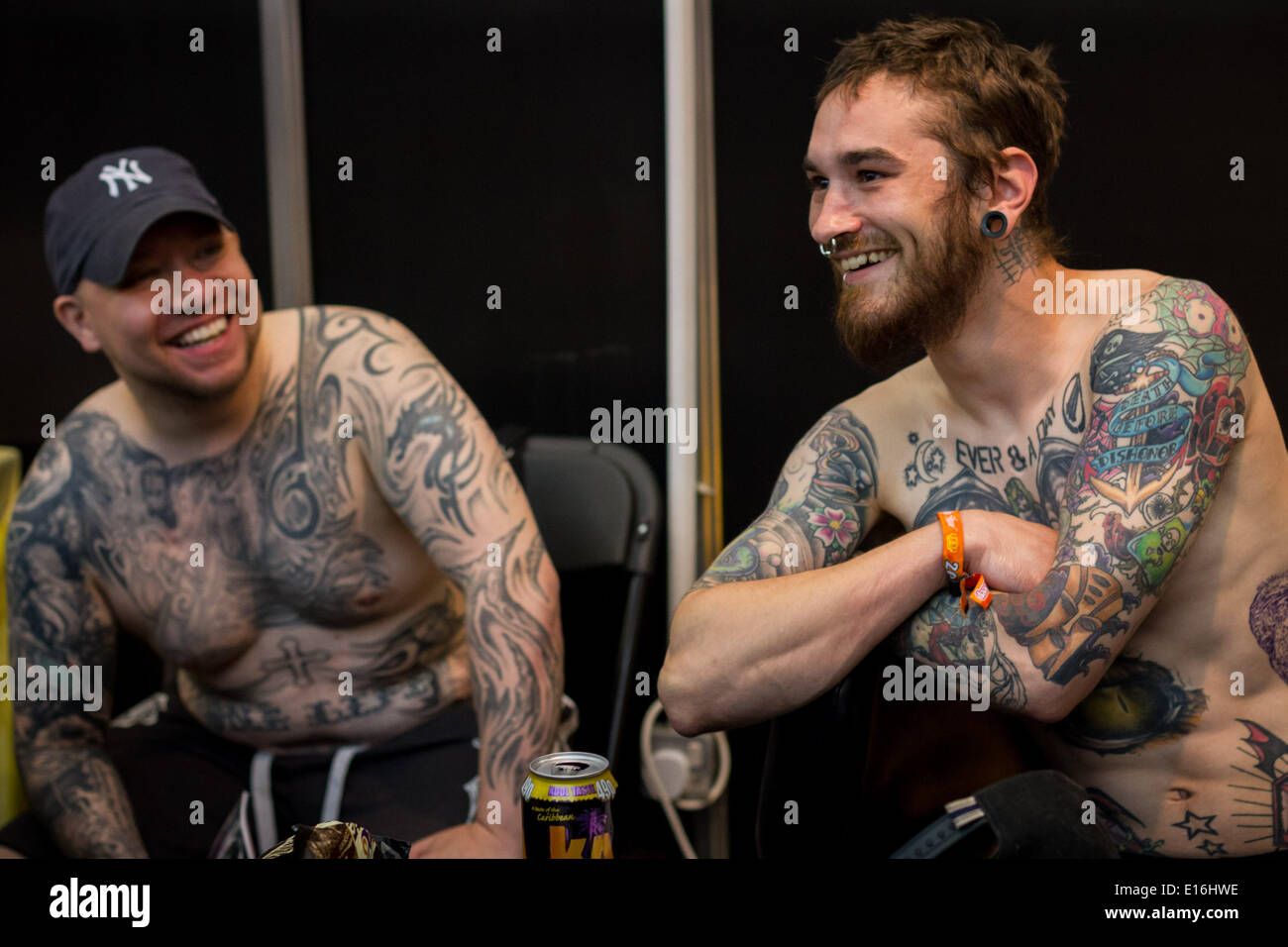 London, UK. 24th May, 2014. The Great British Tattoo Show 2014 in London Credit:  Guy Corbishley/Alamy Live News Stock Photo