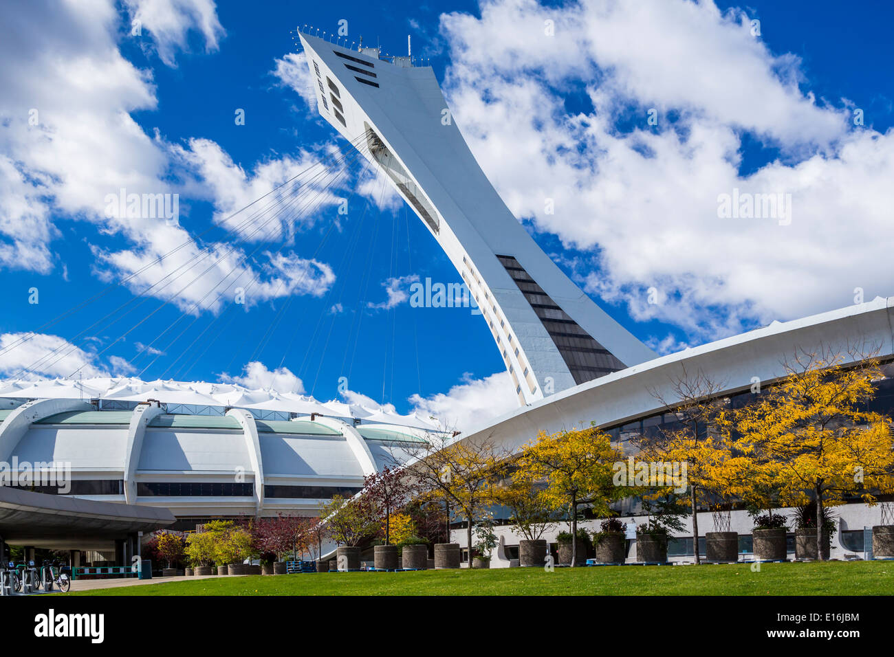 The Olympic Park and stadium in Montreal, Quebec, Canada. Stock Photo
