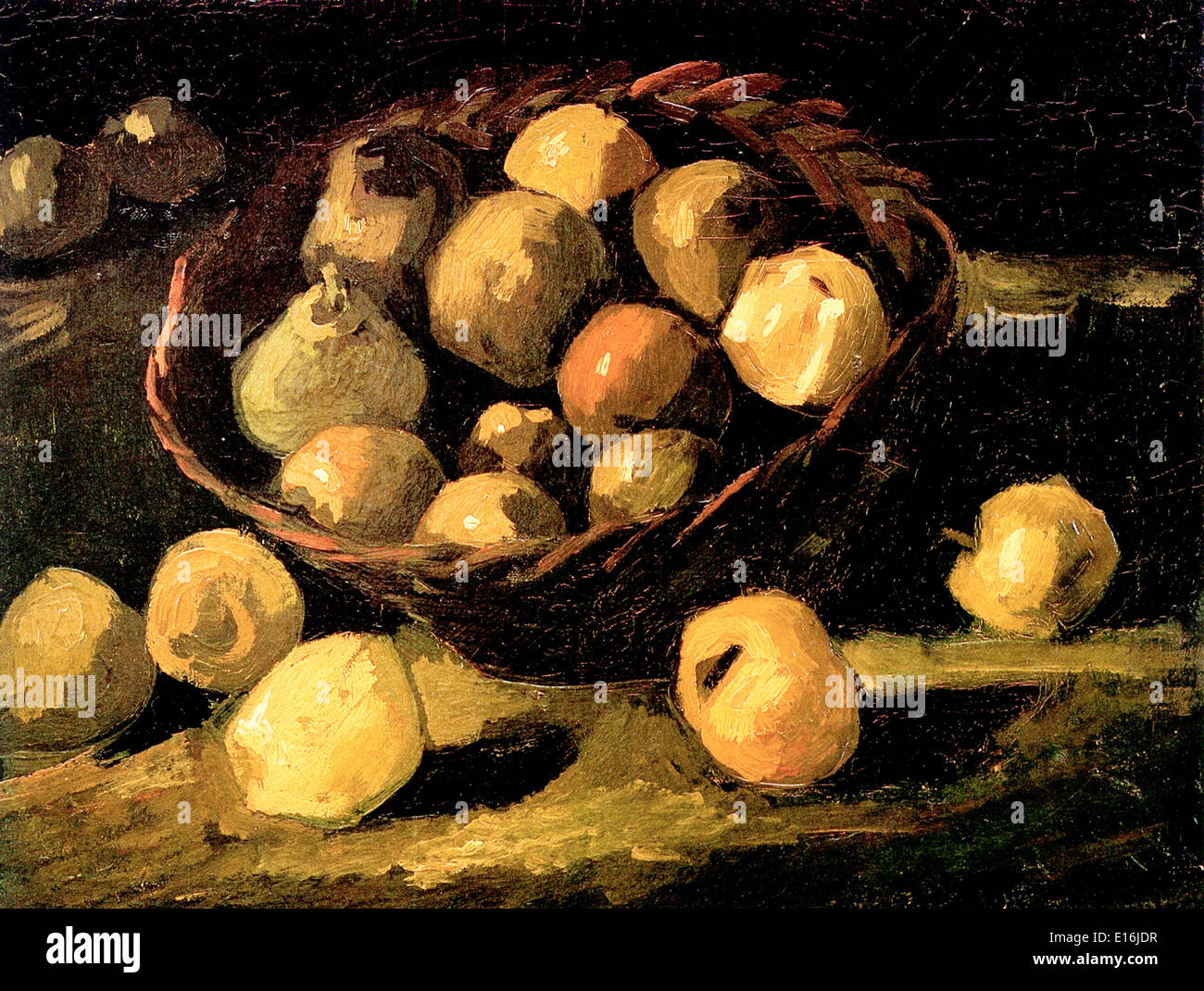 Basket of Apples by Vincent Van Gogh Stock Photo