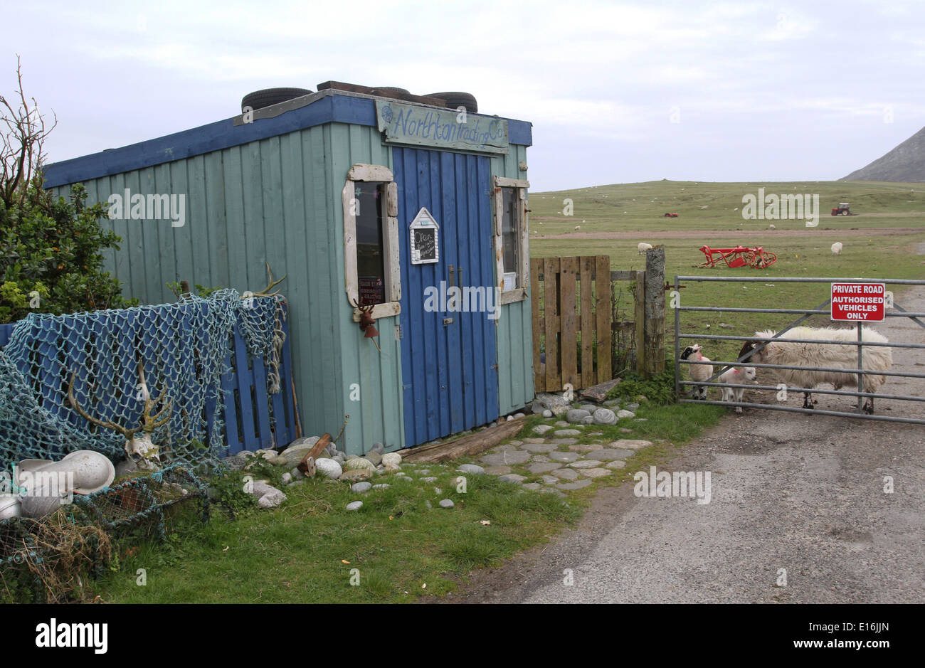Northton trading company Isle of Harris Scotland May 2014 Stock Photo