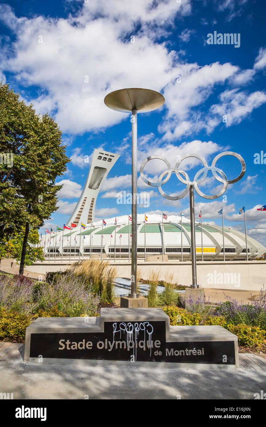 The Olympic Park and stadium in Montreal, Quebec, Canada. Stock Photo