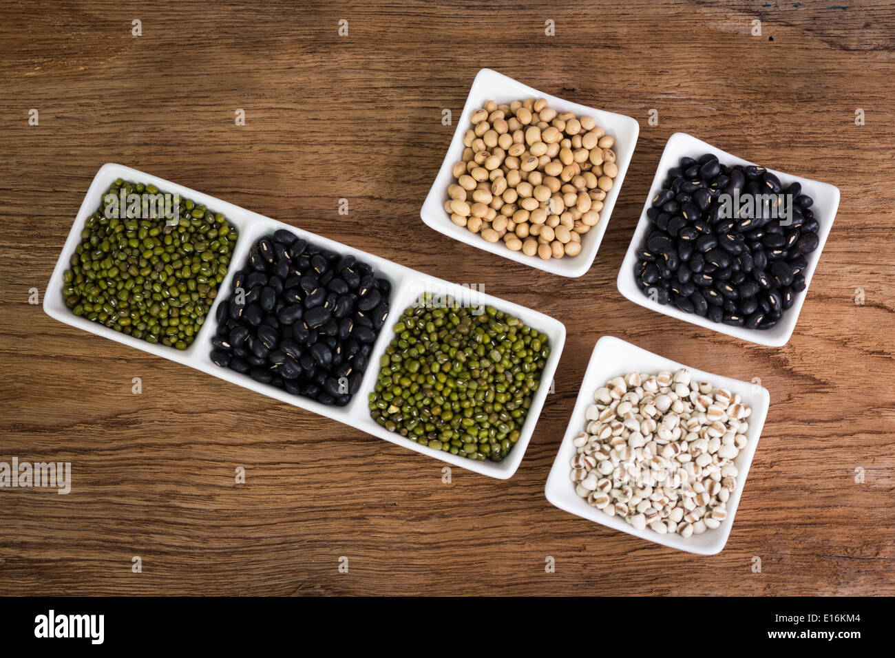 Cereal grain millet and soy beans Stock Photo Alamy