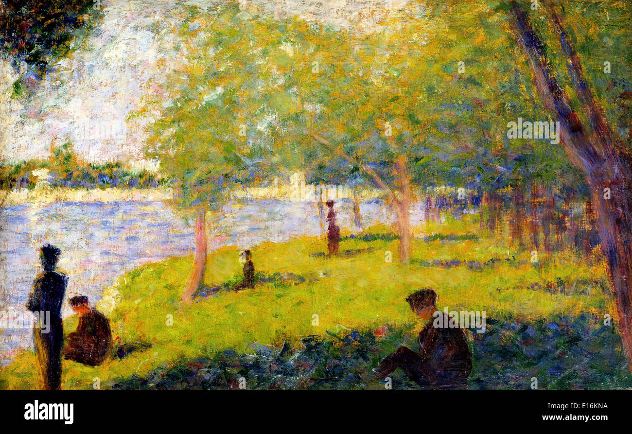 Study for Sunday on La Grande Jatte by Georges Seurat, 1884 Stock Photo