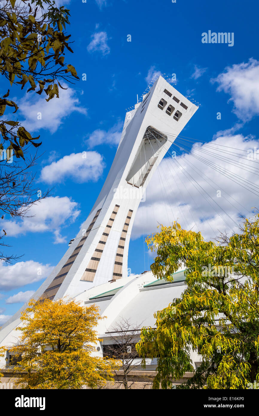 The Olympic Park and stadium in Montreal, Quebec, Canada. Stock Photo