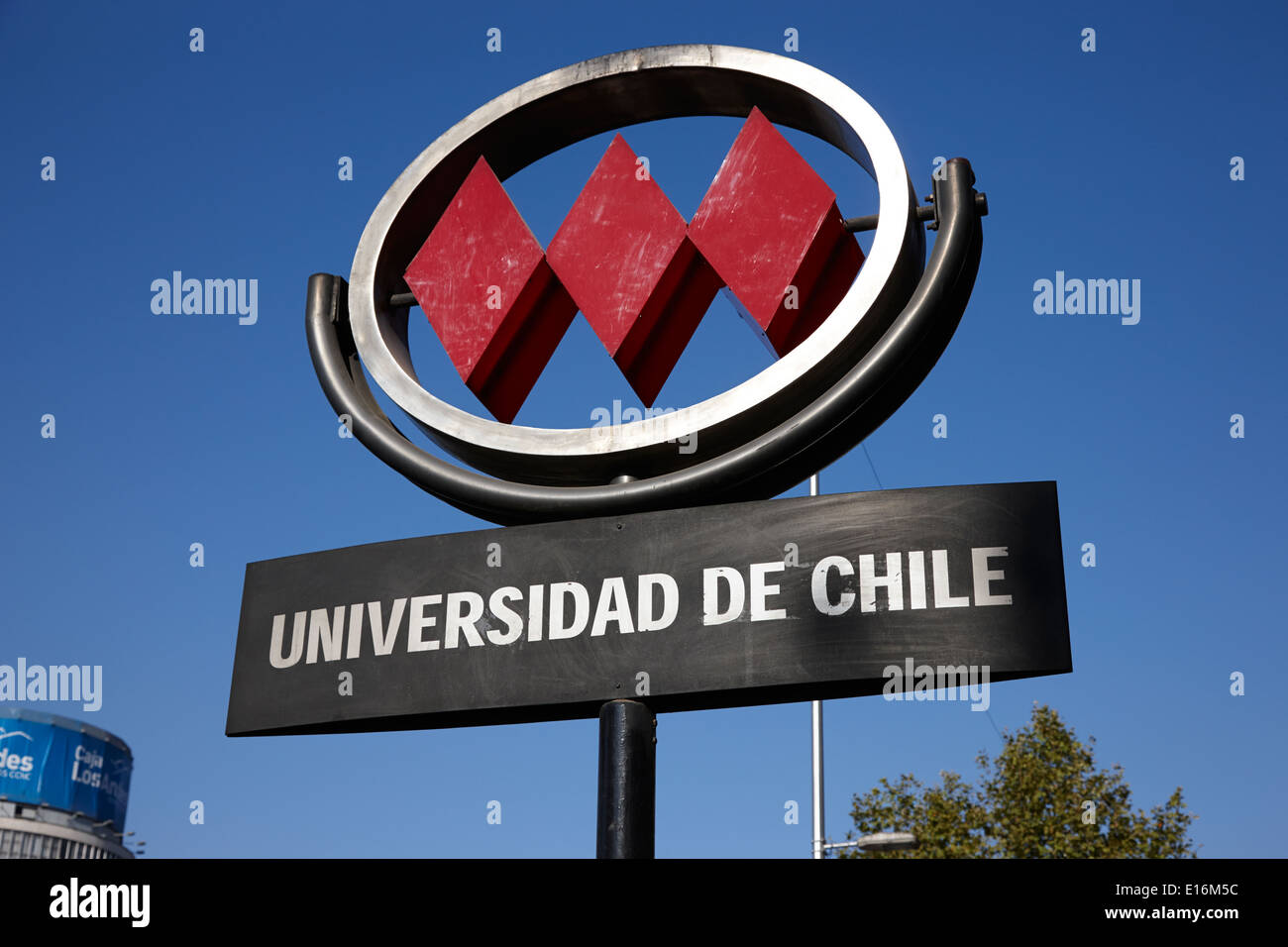universidad de chile metro station downtown Santiago Chile Stock Photo
