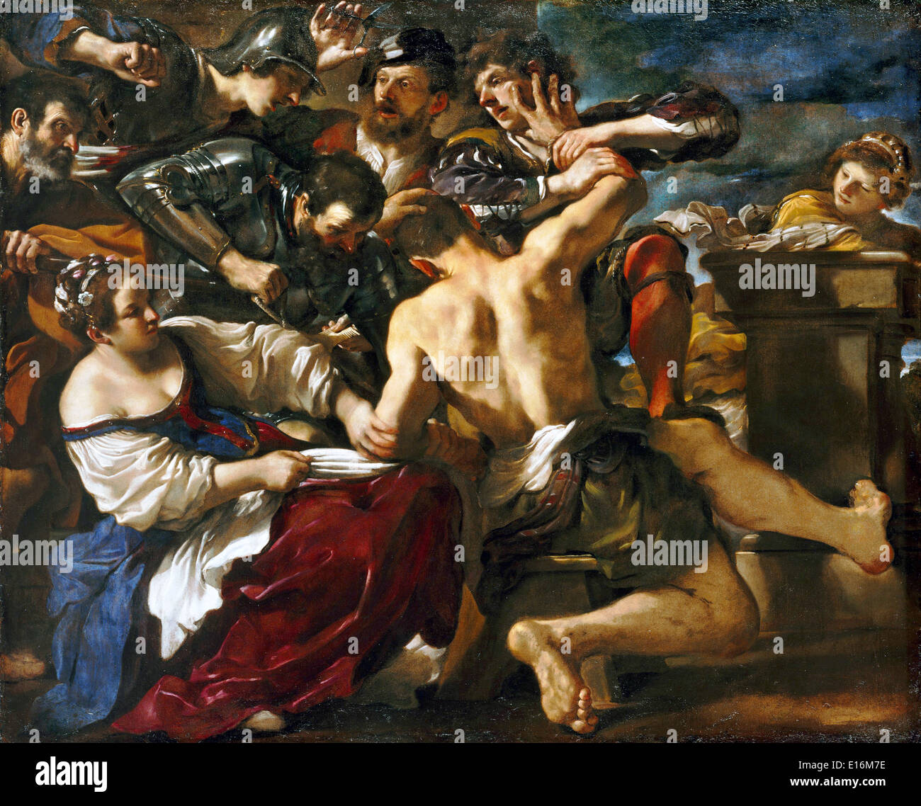 Samson Captured by the Philistines by Guercino, 1619 Stock Photo