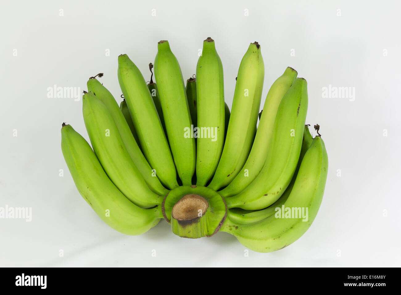Green banana isolated on white background Stock Photo Alamy