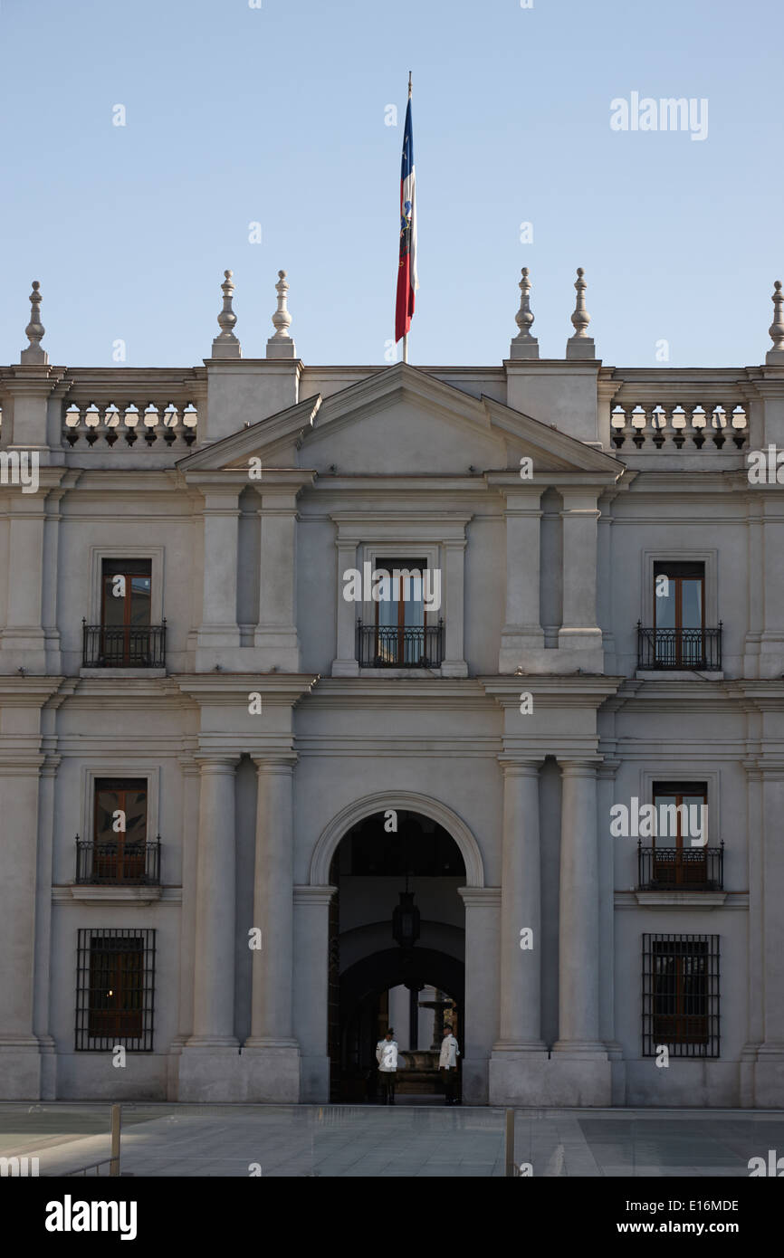 police and guards outside palacio de la moneda palace Santiago Chile ...