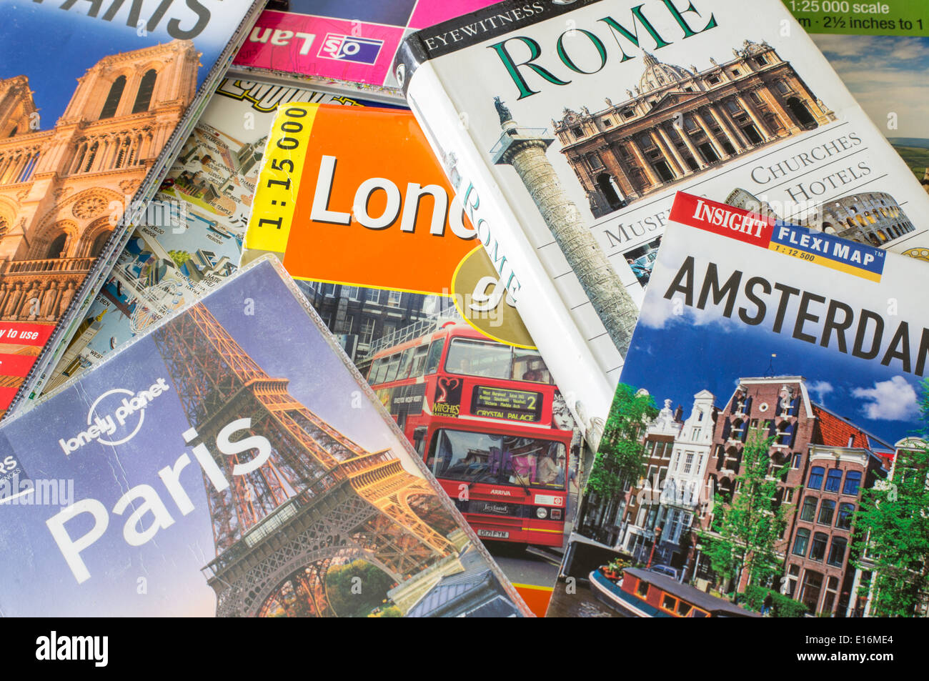 European travel and holiday guides Stock Photo