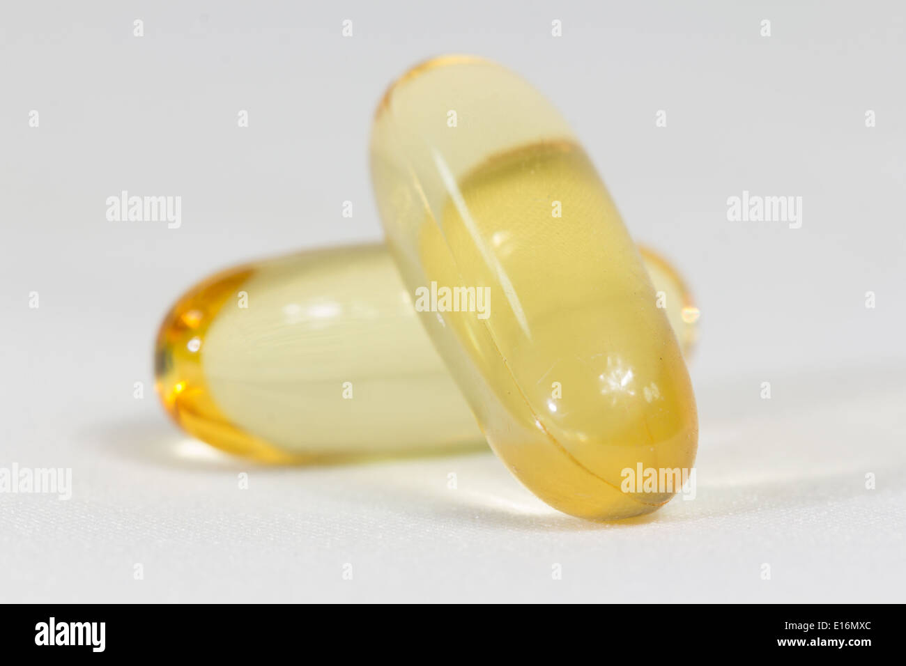 Isolated fish liver oil capsules Stock Photo Alamy
