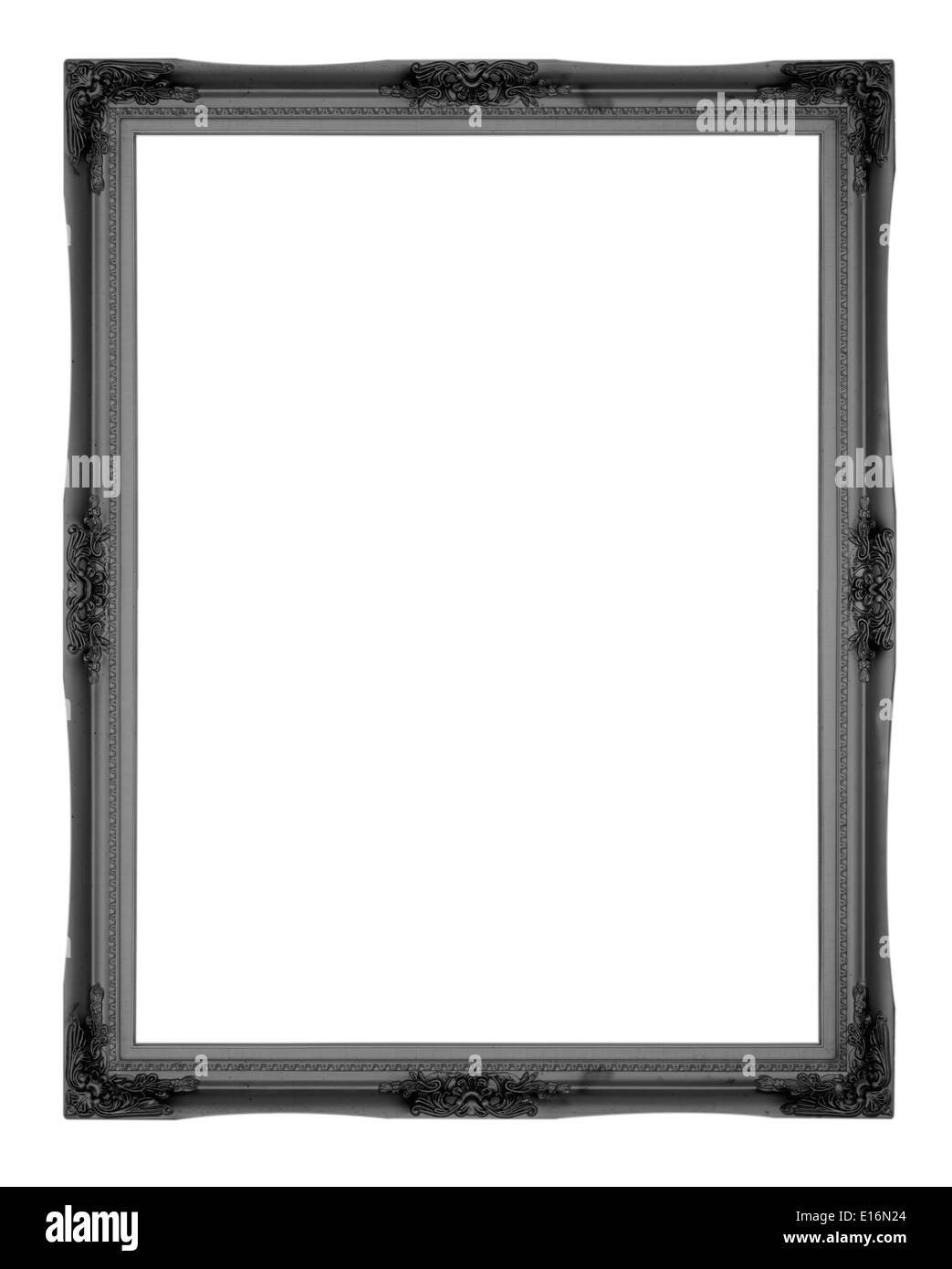 picture frame black isolated on white background Stock Photo - Alamy
