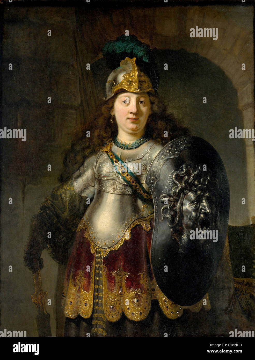 Bellona by Rembrandt van Rijn, 1633 Stock Photo