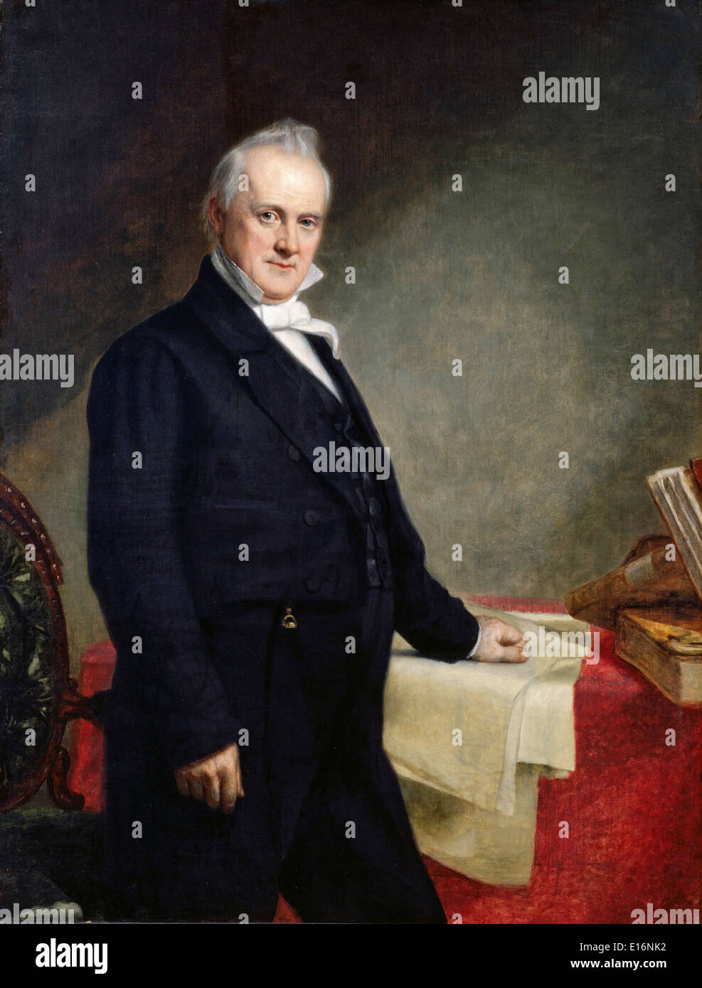 Portrait of James Buchanan by George Peter Alexander Healy,1859 Stock Photo