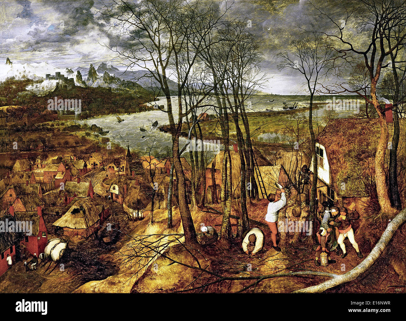 Gloomy Day by Pieter Bruegel the Elder, 1568 Stock Photo