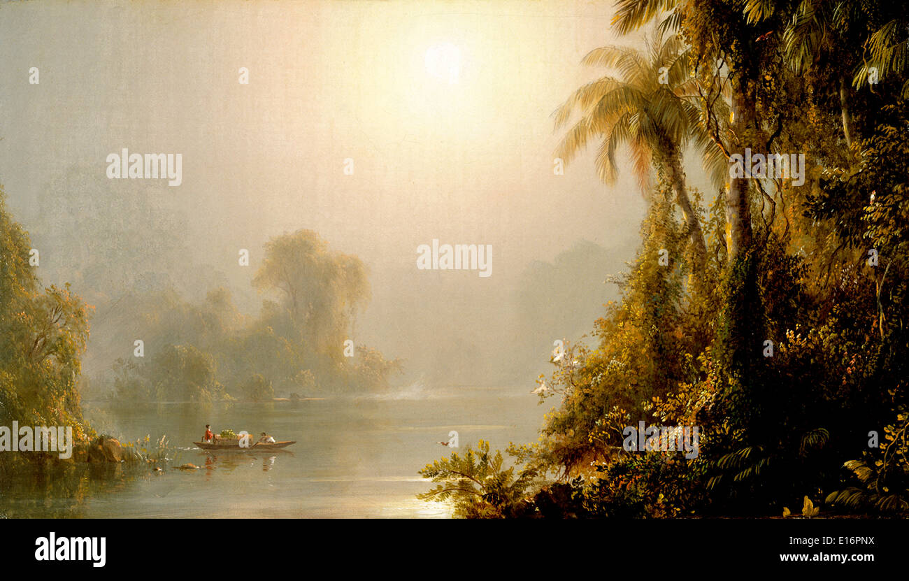 Morning in the Tropics by Frederick Edwin Church,1858 Stock Photo