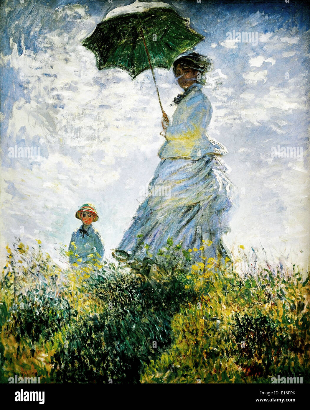 Woman with a Parasol by Claude Monet, 1875 Stock Photo - Alamy