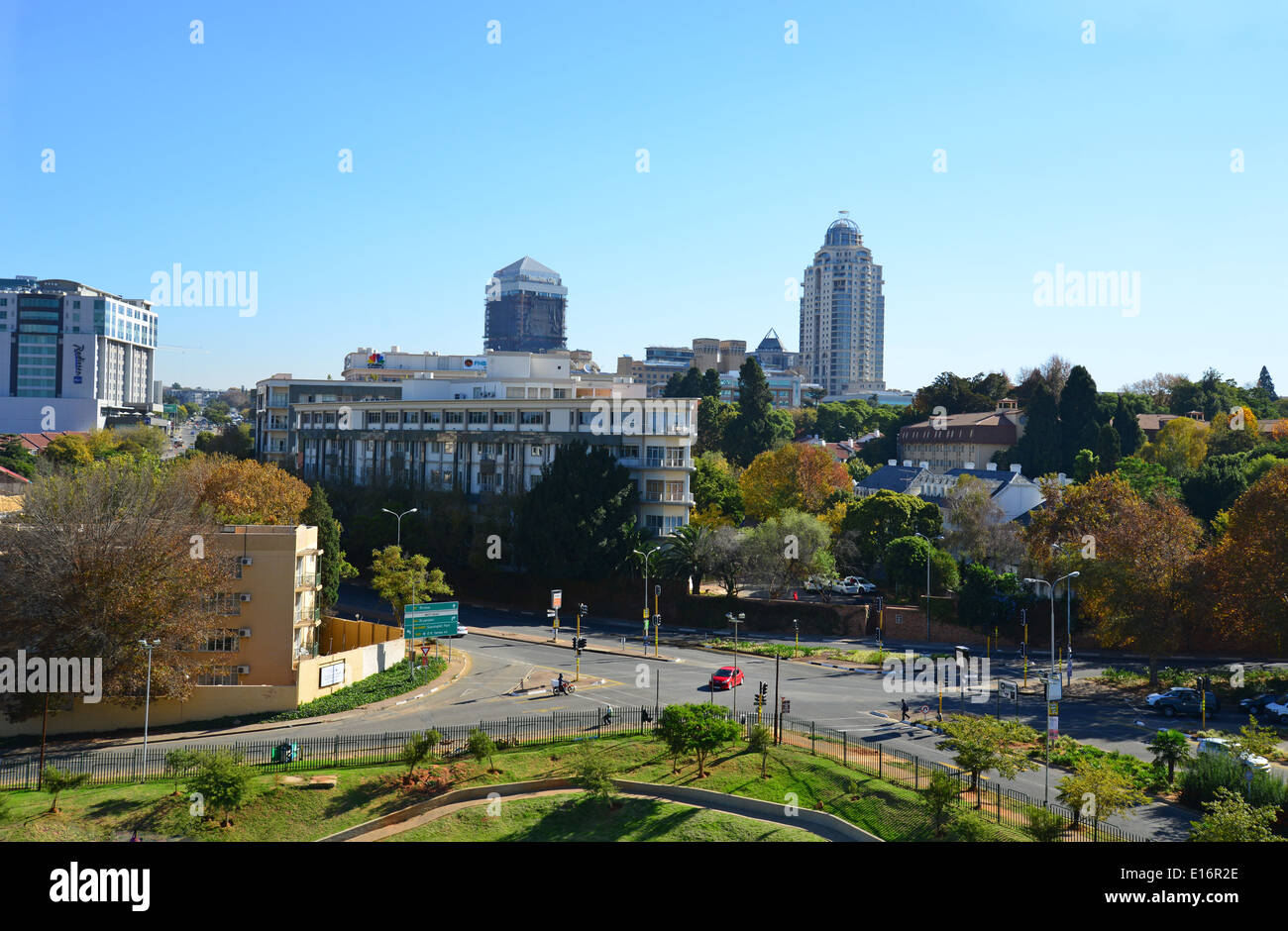 Aerial view of Sandton from Hyundai helium balloon, Sandton