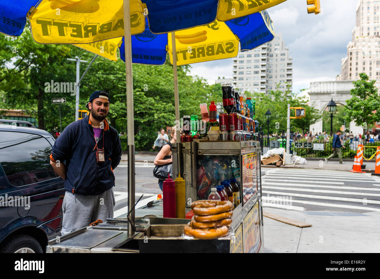Hot dog vendor near Washington Square Park. ©Stacy Walsh Rosenstock