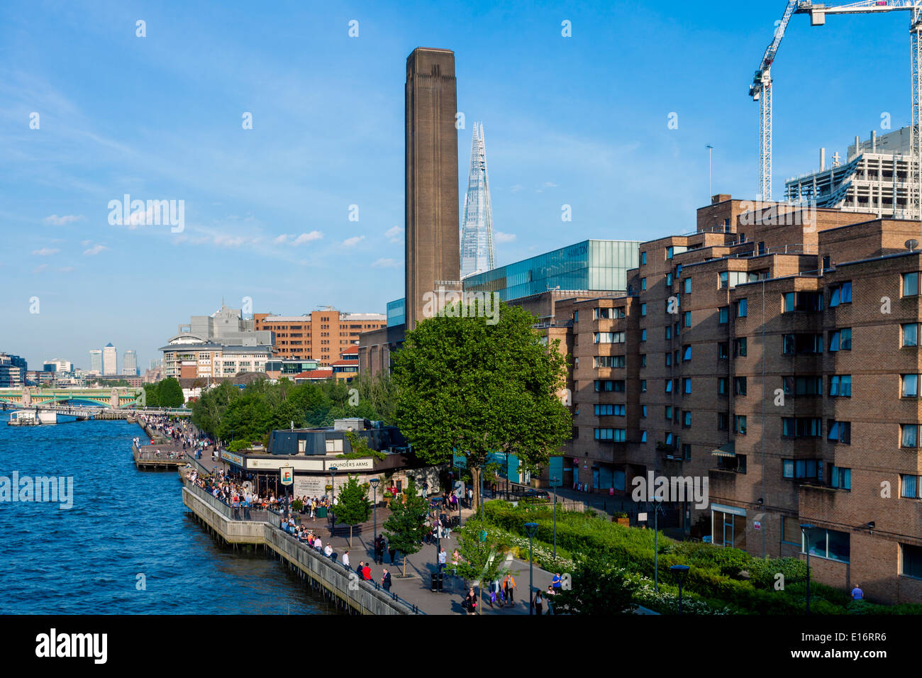 The Tate Modern & The South Bank, London, England Stock Photo