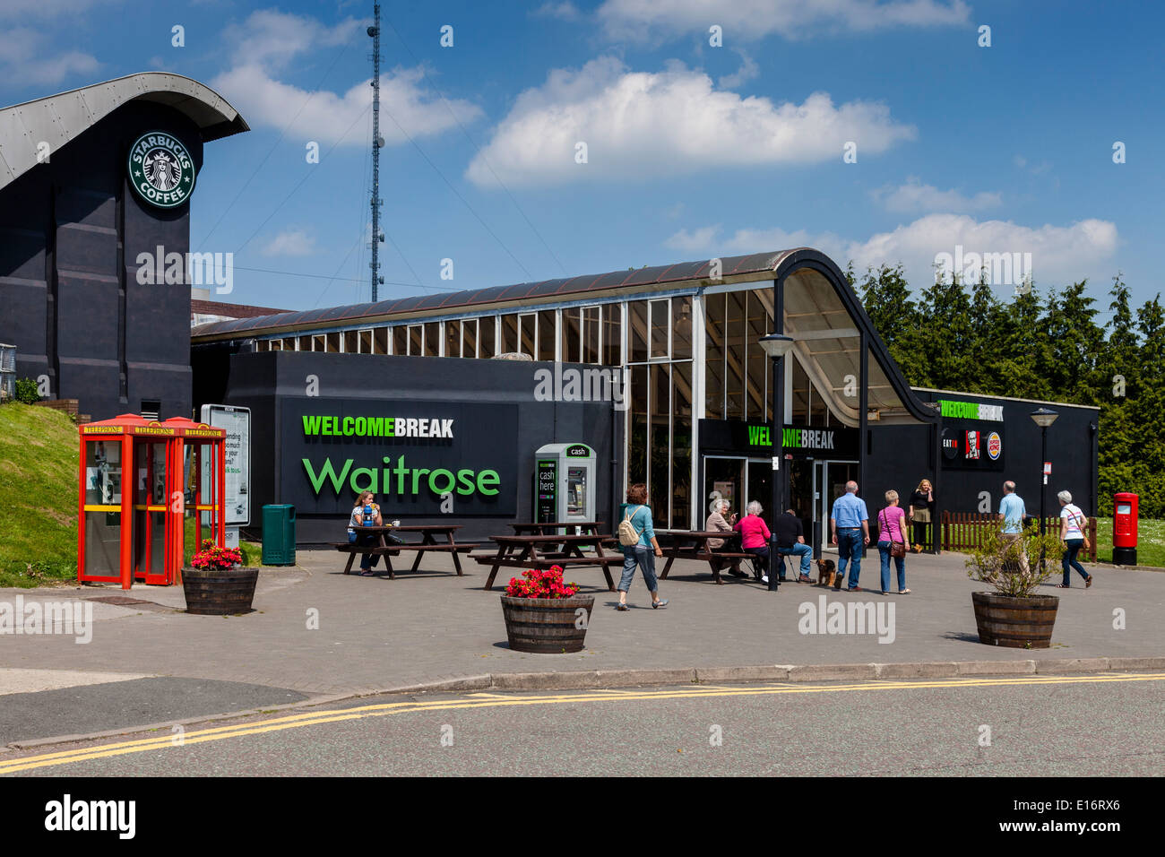 Membury Motorway Service Station, M4 Motorway, Berkshire, England Stock